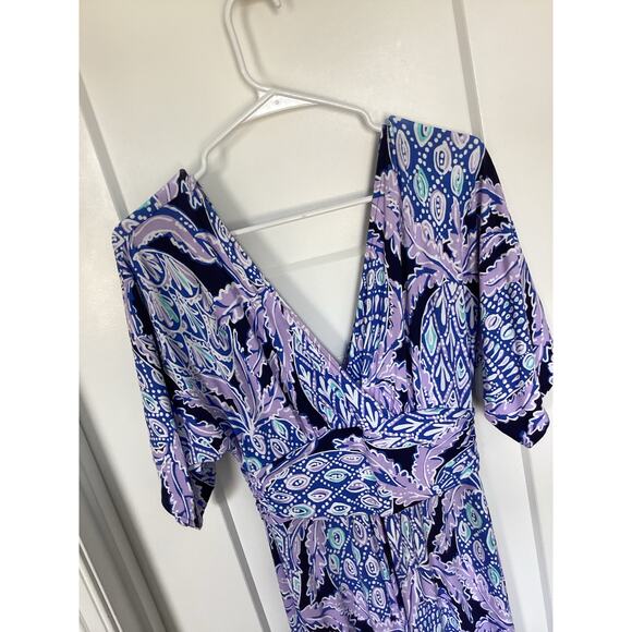 Lilly Pulitzer Parigi Stretch Maxi Dress Lilac Verbena Pop Up Coco Safari Small - Picture 6 of 11